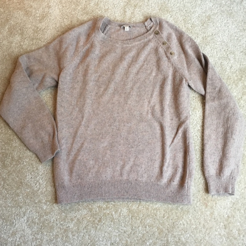 Talbots speckled brown/tan part wool sweater